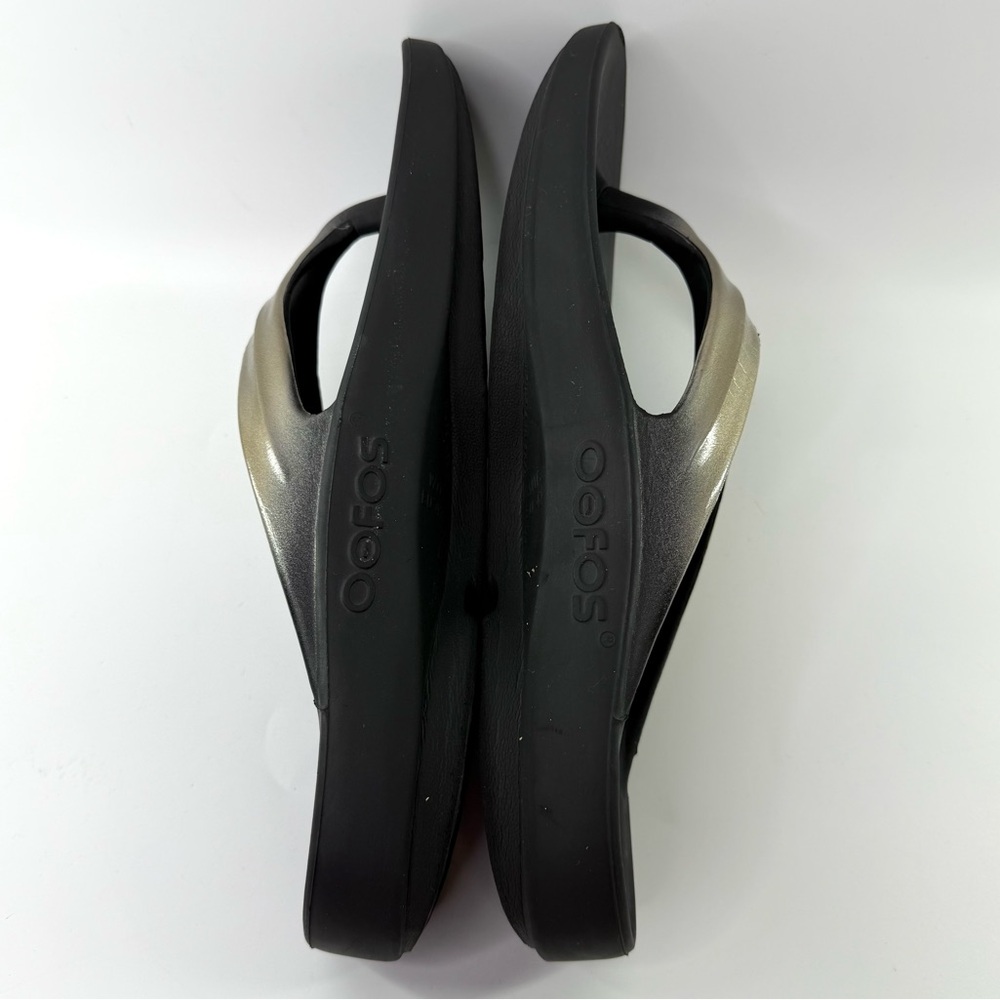 OOFOS OOLALA Luxe Thong Flip Flop Sandals Latte 42/US 11 - Picture 11 of 14